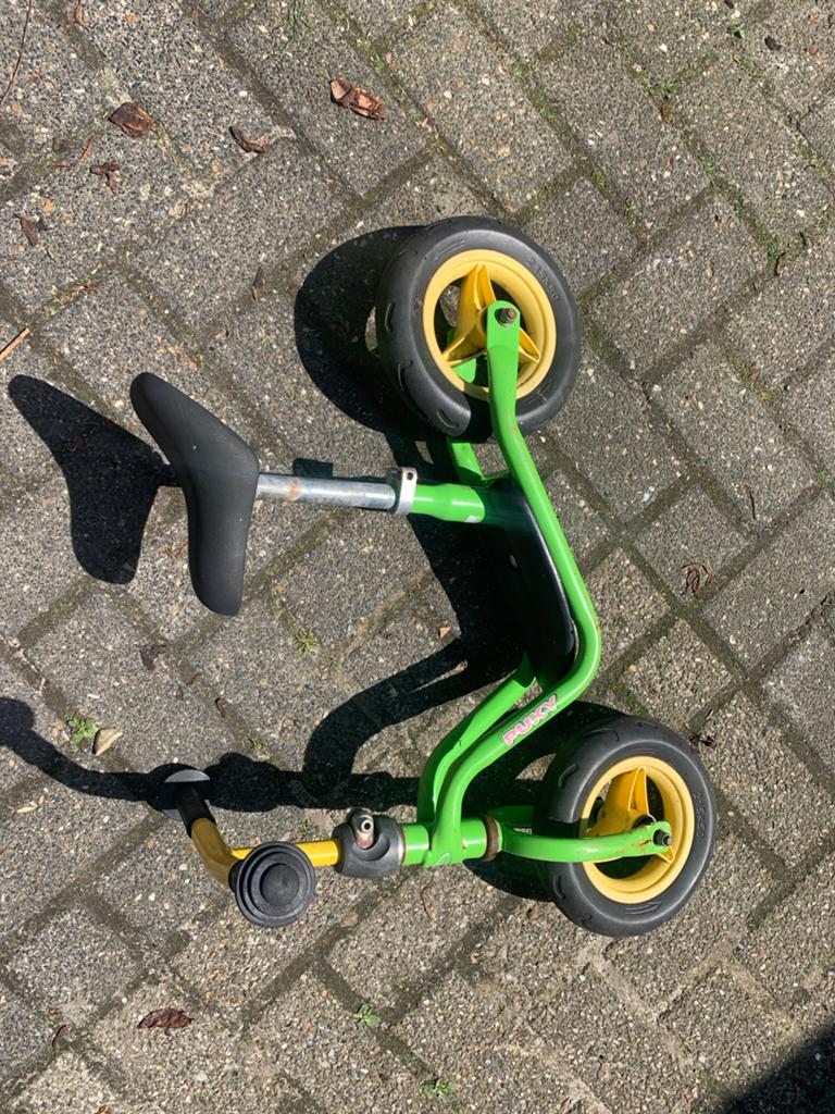 Gebruikte Puky loopfiets - Groen/Geel, massieve banden, Ophalen, Gebruikt, Loopfiets