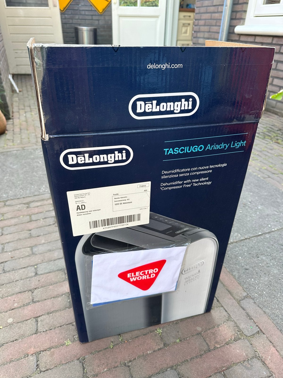 De'Longhi Tasciugo Ariadry Light Luchtontvochtiger, Ophalen, Zo goed als nieuw, Luchtontvochter