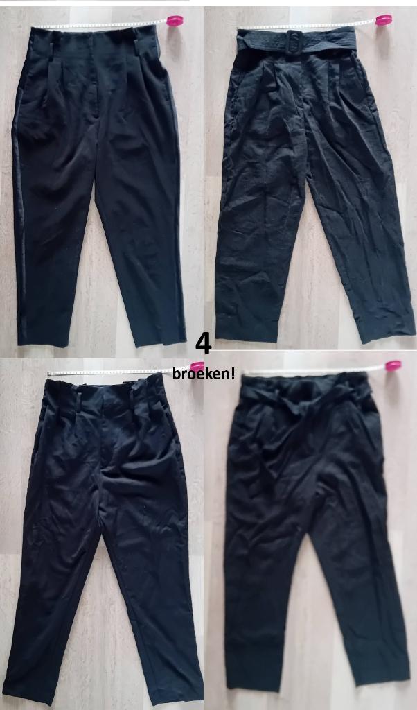 4 broeken, Kleding | Dames, Broeken en Pantalons, Maat 38/40 (M), H&M, Zwart, Ophalen of Verzenden