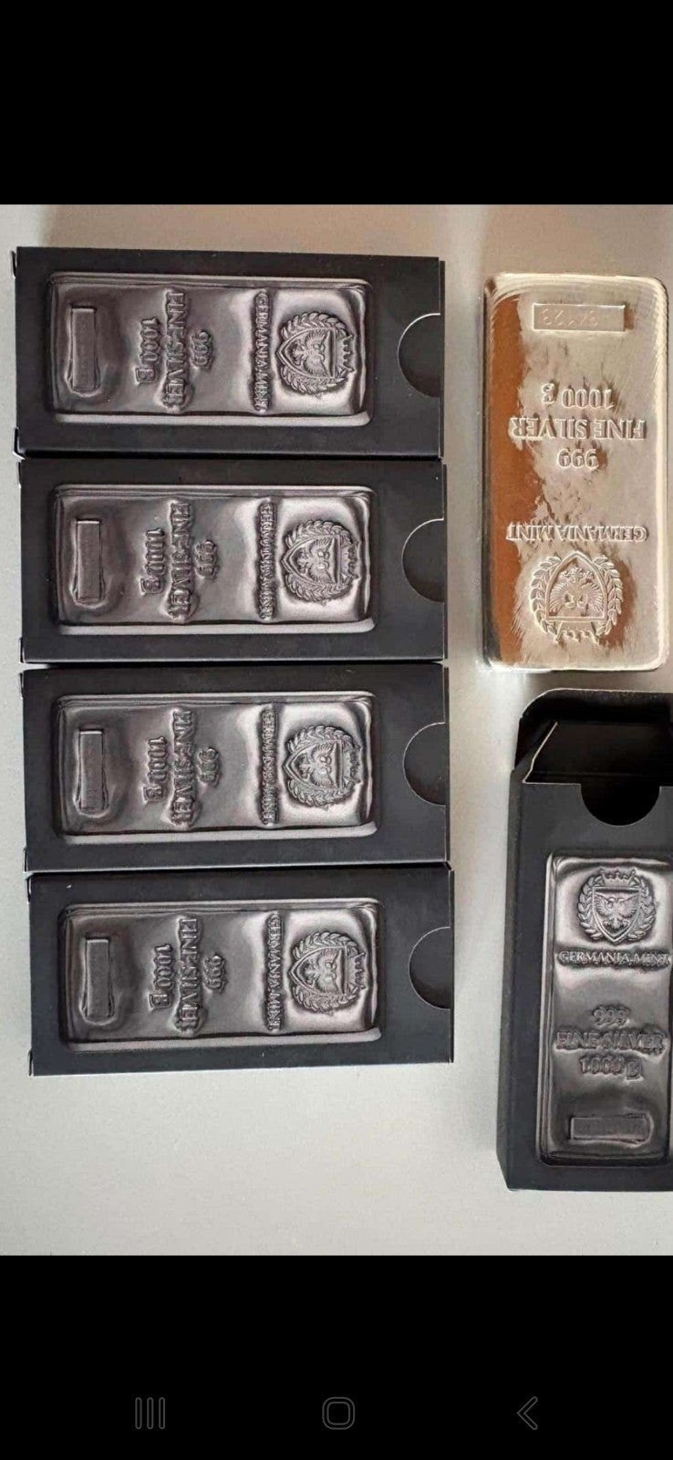 Zilveren baren van 1 kilo - Germania Mint, Postzegels en Munten, Edelmetalen en Baren, Ophalen of Verzenden