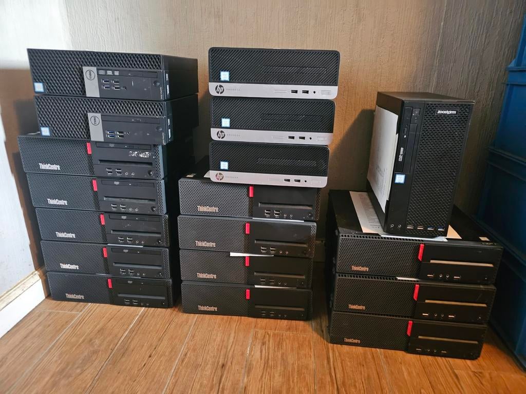 16x i5 desktop PC LENOVO - DELL - Hp i5-8500-7500-7400-6500, Computers en Software, Desktop Pc's, Ophalen, 256 GB, 8 GB, Refurbished