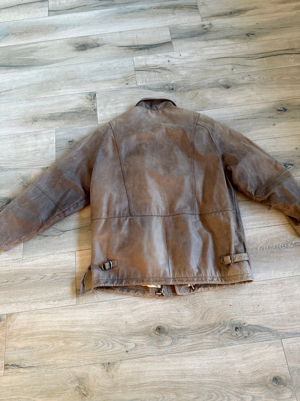 Heren Leren Jas - Maat 56 - Bruin, Ophalen of Verzenden, Gedragen, Maat 56/58 (XL), Bruin