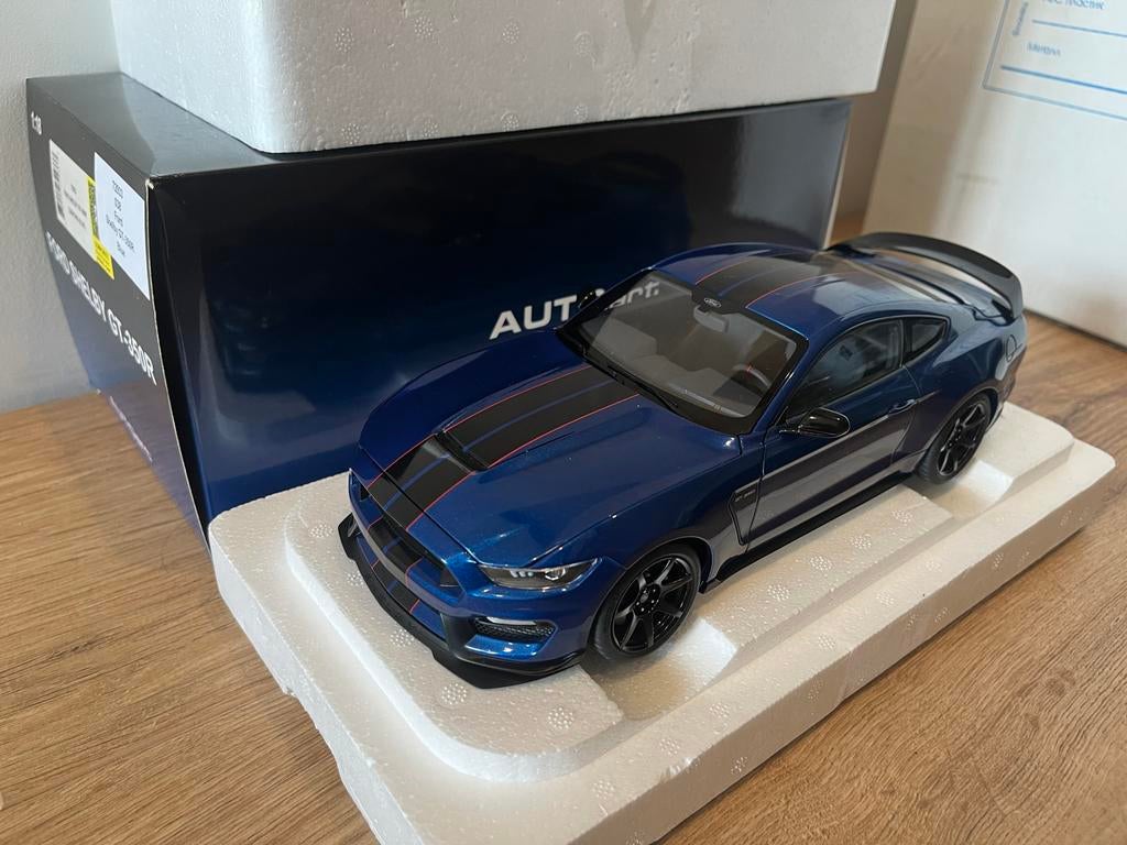 Autoart Ford Mustang Shelby GT-350R Lightning Blue 1:18, Ophalen of Verzenden, Nieuw, Auto, Autoart