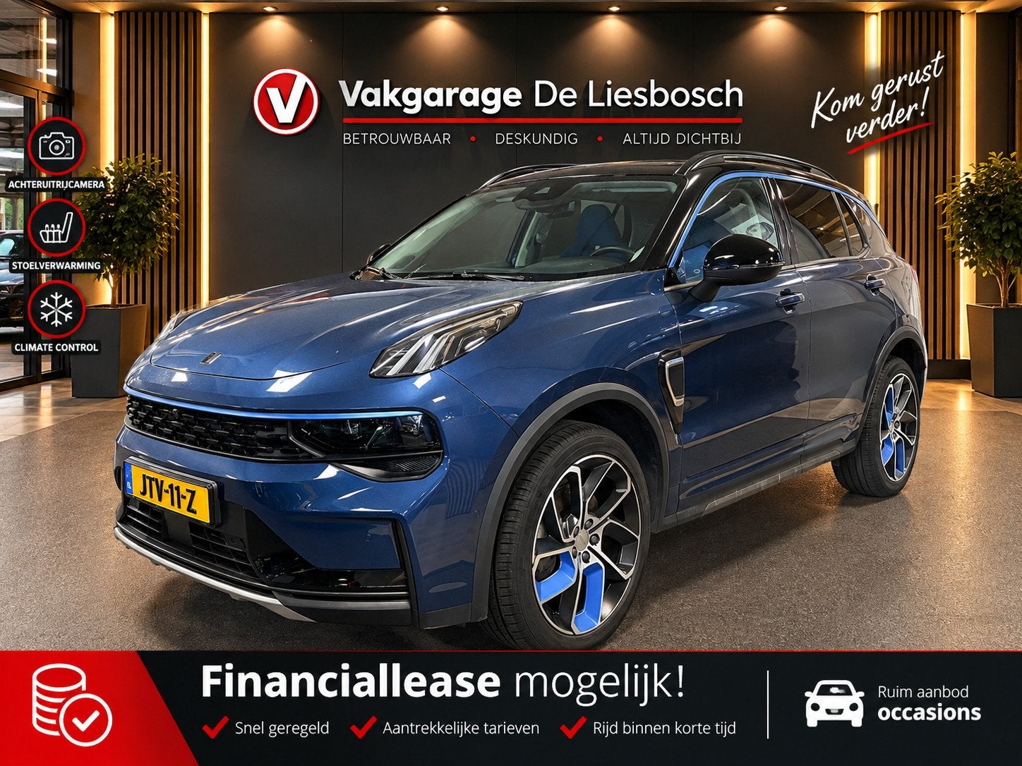 Lynk & Co 01 1.5 / Panorama-dak / 360 Camera / Infinity audi, 12 maanden, Stof, Blauw, Plug-in hybride