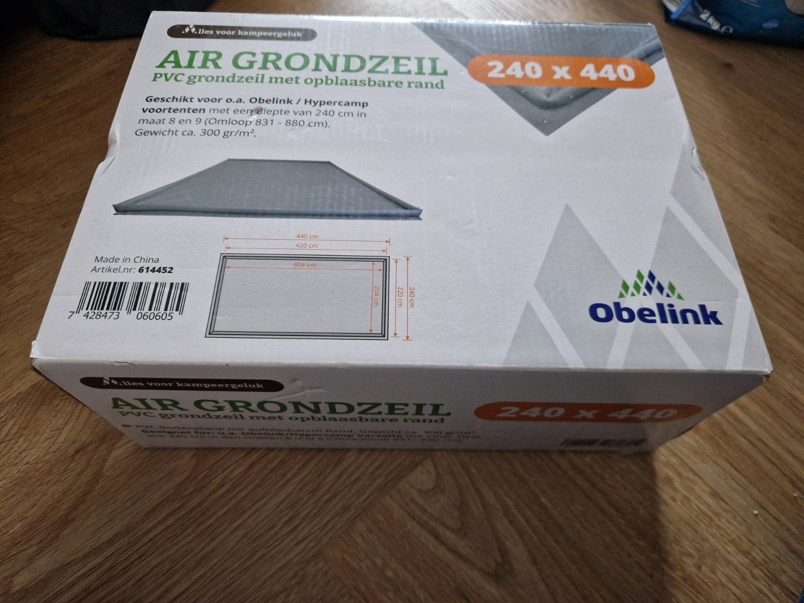 Obelink Air Grondzeil 240x440 Nieuw, Caravans en Kamperen, Ophalen, Nieuw
