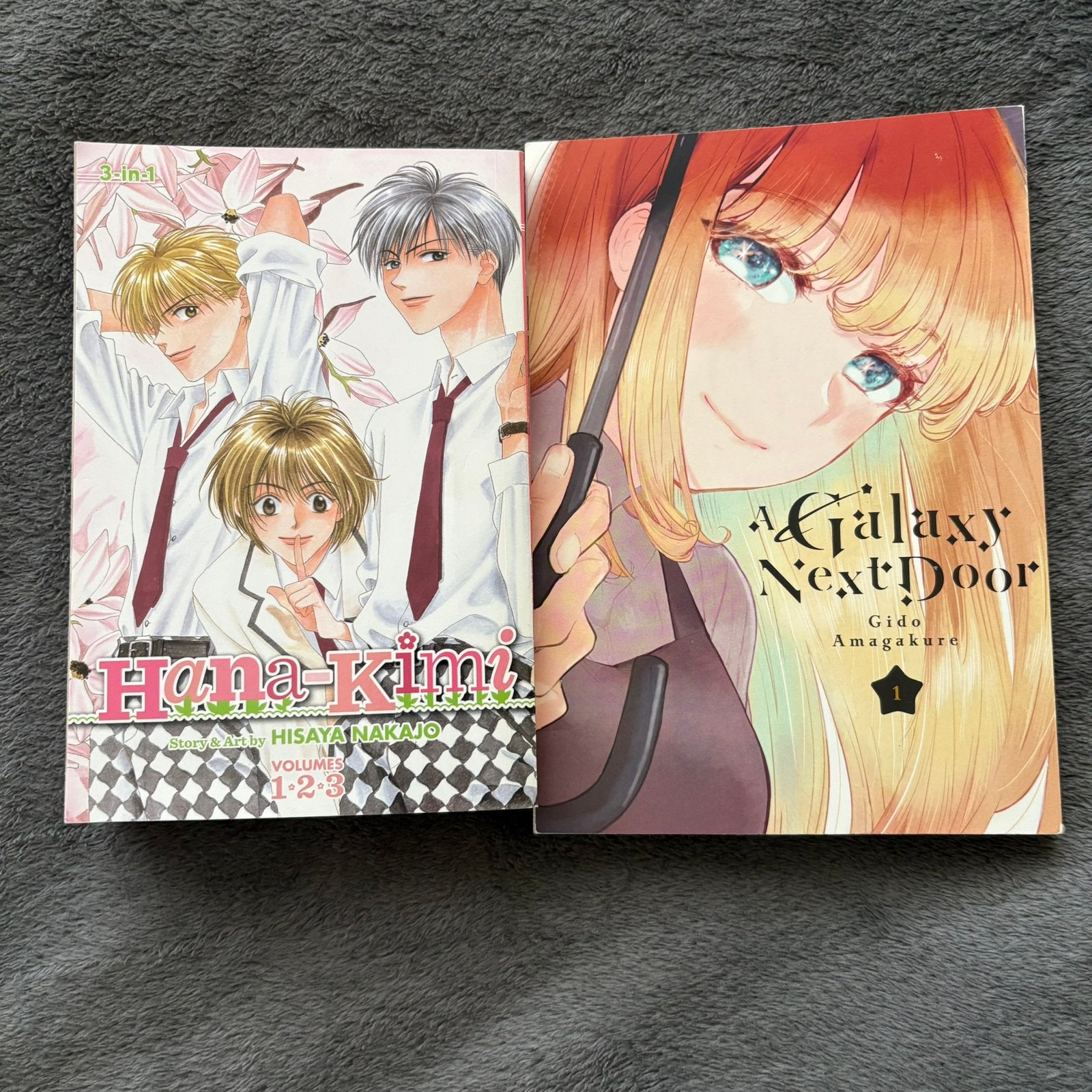 Romance manga - Hana-Kimi vol. 1-3 & Galaxy Next Door vol. 1, Meerdere comics, Ophalen of Verzenden, Gelezen, Japan (Manga)