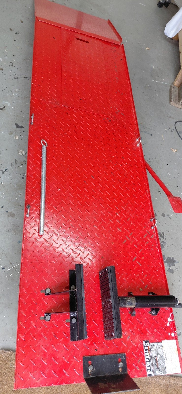 Heftafel voor motor en bromfiets met beveiliging, Ophalen