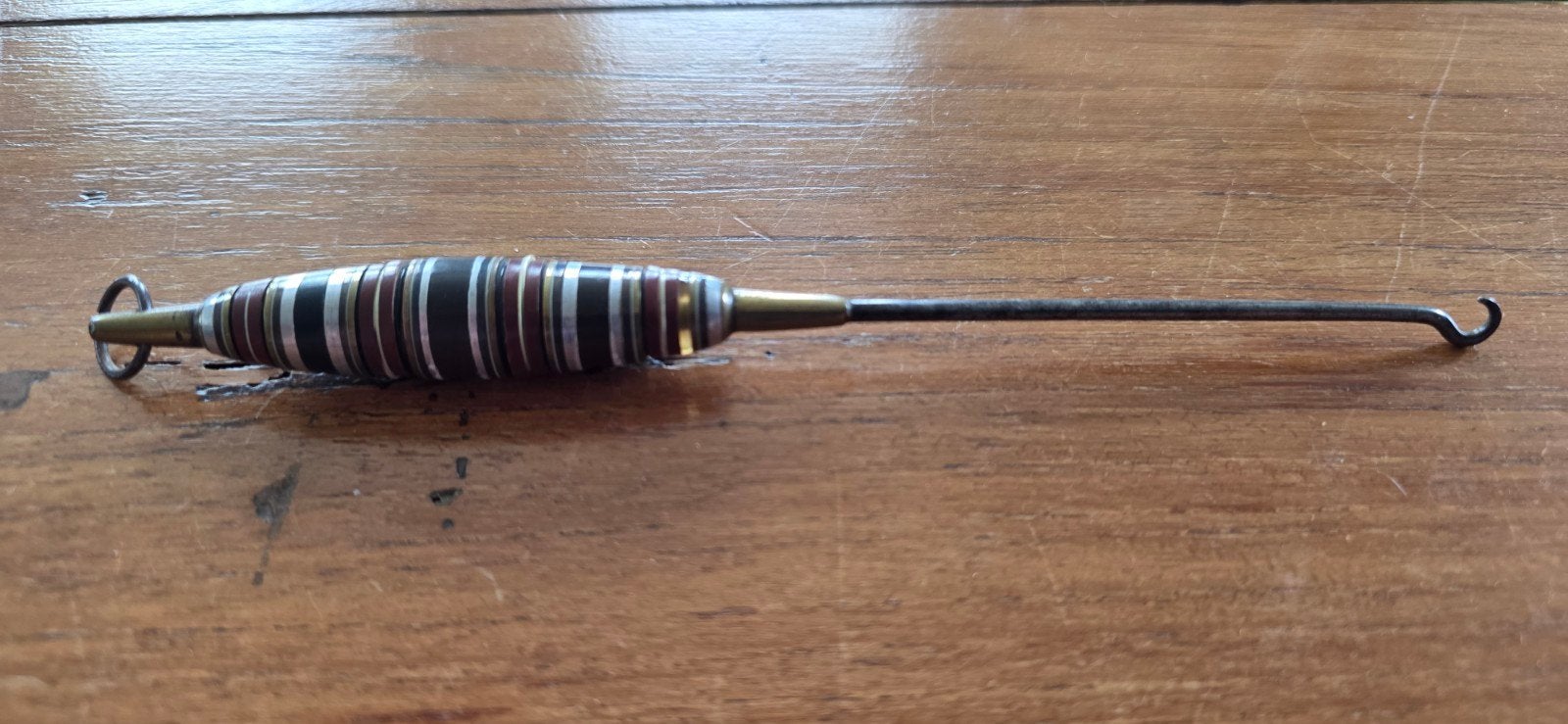 Prachtige antieke veterhaak of knopenhaak, Antiek en Kunst, Verzenden