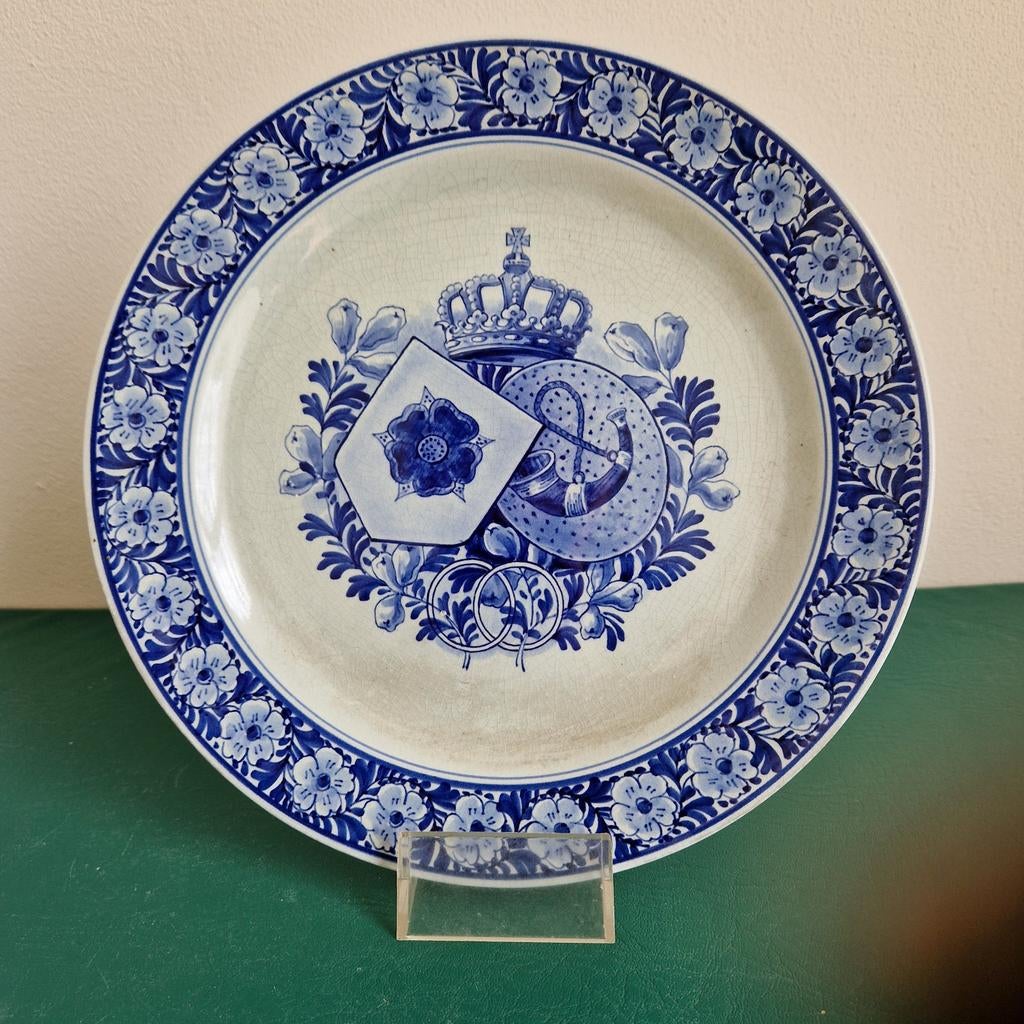 Bord De Porceleyne Fles Huwelijk J&B 1937, Verzenden