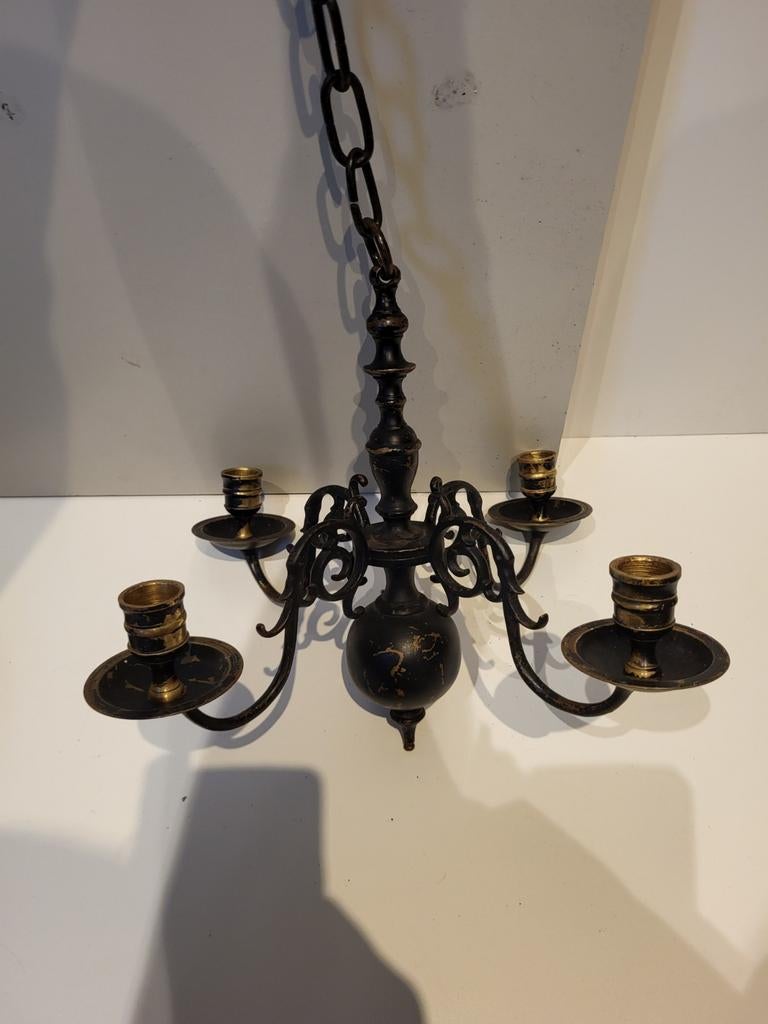 Antiek Kaarsenkroon Eind 19e Eeuw, Antiek en Kunst, Ophalen of Verzenden