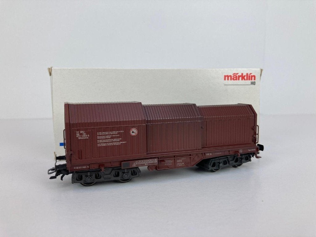 Märklin 4709 - Schuifwand Goederenwagon met Stalen Lading, Hobby en Vrije tijd, Wisselstroom, -, -, Ophalen of Verzenden