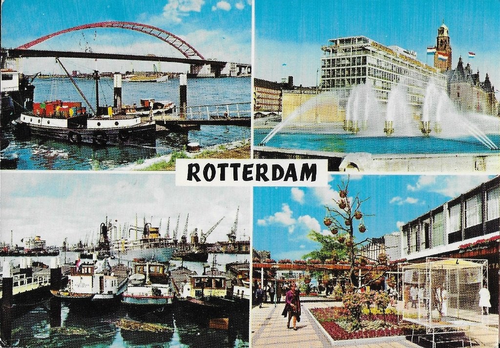 Ch18 gelopen ansichtkaart rotterdam, Ophalen of Verzenden, 1980 tot heden, Gelopen, Zuid-Holland