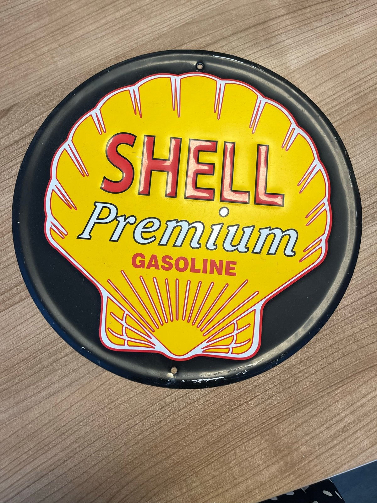 Aluminium reclameplaten: Shell, Chevrolet en Amerikaanse ken, Ophalen of Verzenden, Gebruikt, Auto's
