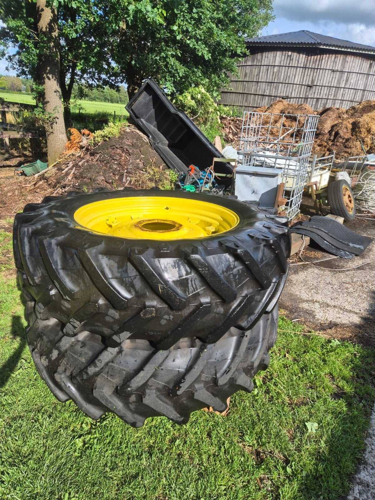 Set wielen john deere 480/70R38, Zakelijke goederen, Agrarisch | Onderdelen | Banden, Velgen en Assen, Ophalen of Verzenden