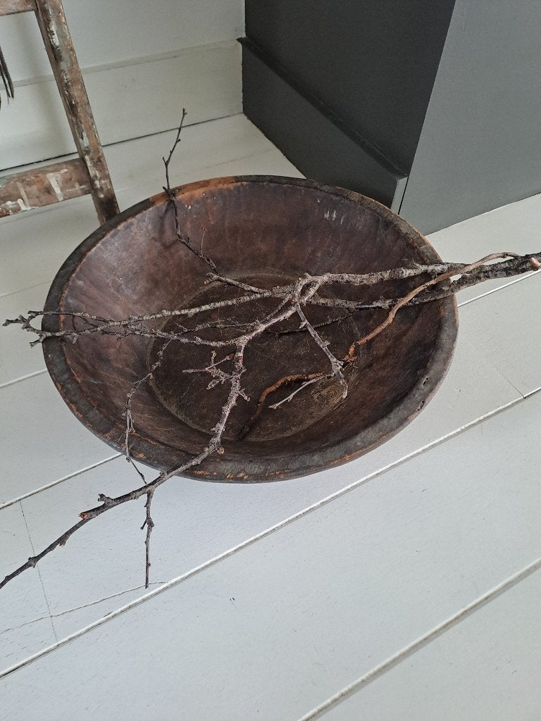 houten schaal, Huis en Inrichting, Schaal, Rond, Ophalen of Verzenden, Zo goed als nieuw