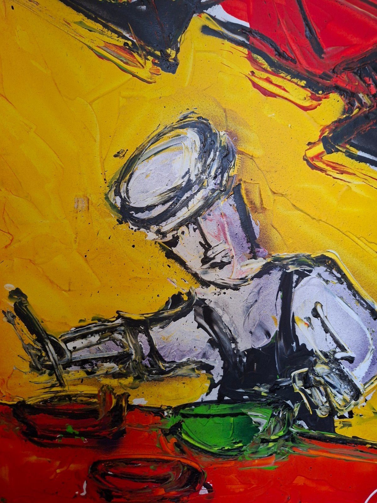 Abstract,Geoffrey Wine, +- 80x100cm, € 425,-ZIE MIJN OV ADV., Ophalen of Verzenden