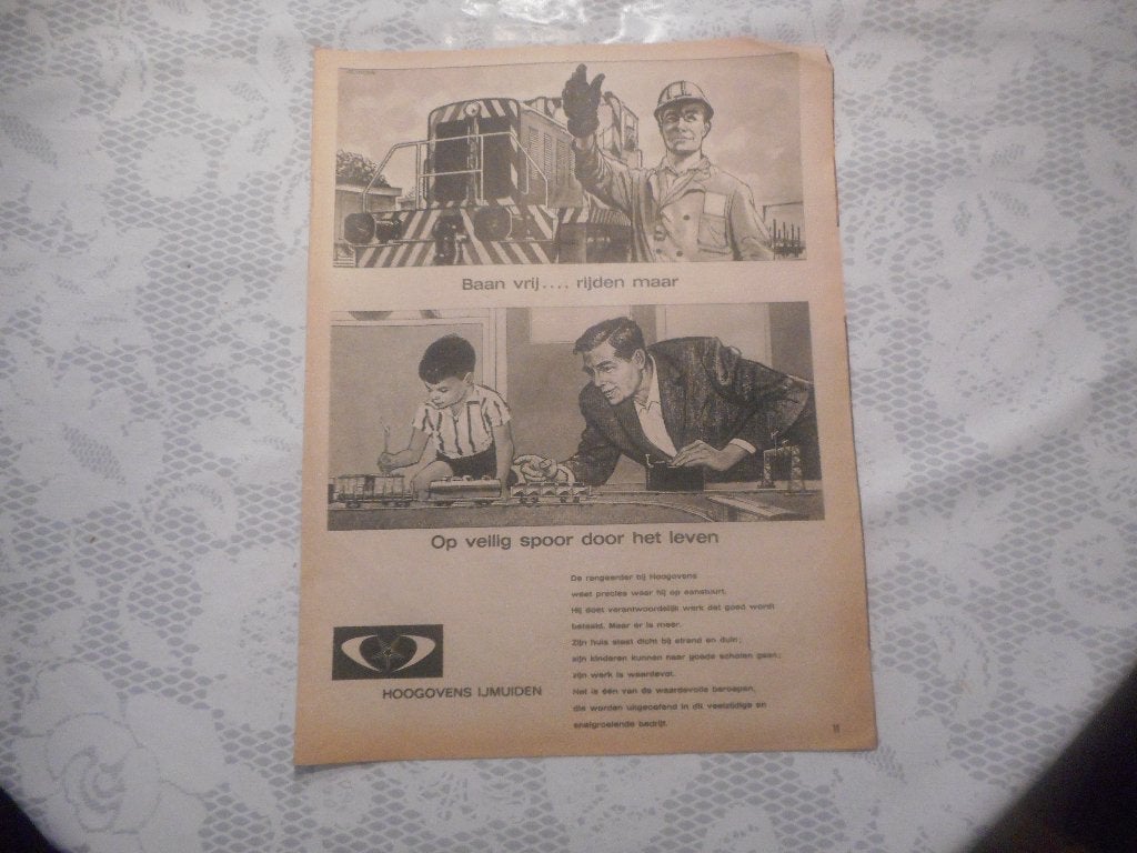 Adv. Hoogovens. Rangeerder.1962., Ophalen of Verzenden, 1960 tot 1980, Knipsel(s)