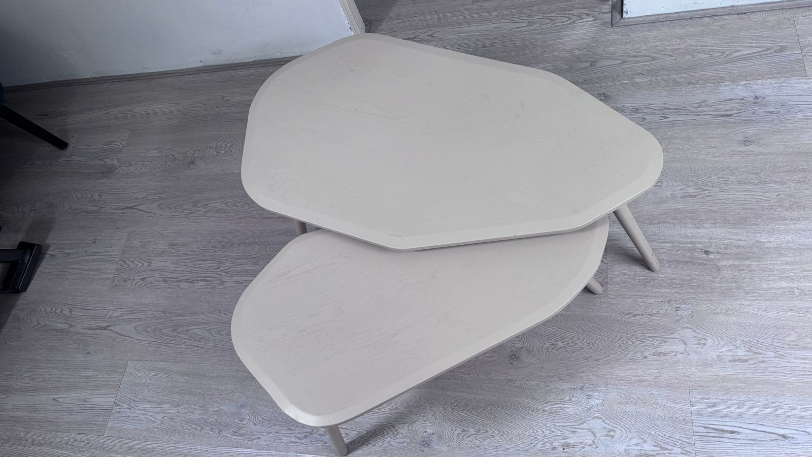 Set van 2 Kleine Tafeltjes - Modern Design, Ophalen, Minder dan 45 cm, Gebruikt, 55 tot 75 cm