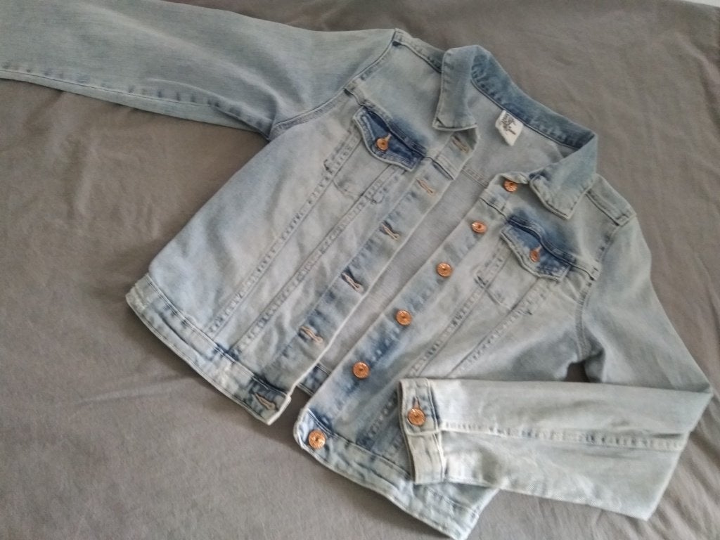 Jeans jack maat 152 light blue, Kinderen en Baby's, Kinderkleding | Maat 152, Ophalen, Gebruikt, Meisje, H&M