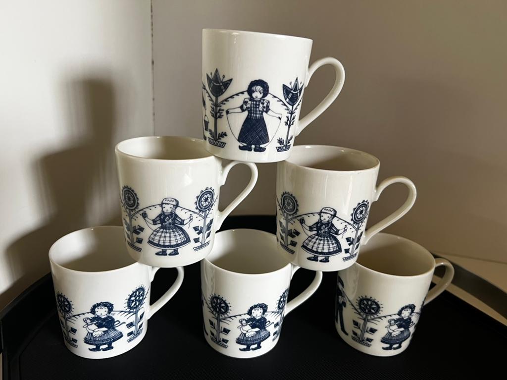 6 Vintage kopjes Seltmann Weiden Bavaria, Ophalen of Verzenden