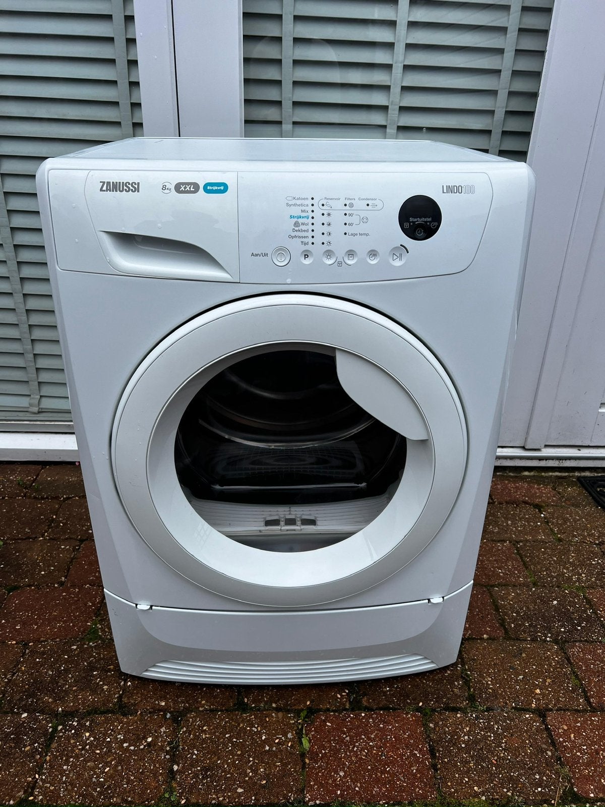 Zanussi 8KG condens droger, Witgoed en Apparatuur, Wasdrogers, Ophalen, 6 tot 8 kg, Zo goed als nieuw, 85 tot 90 cm