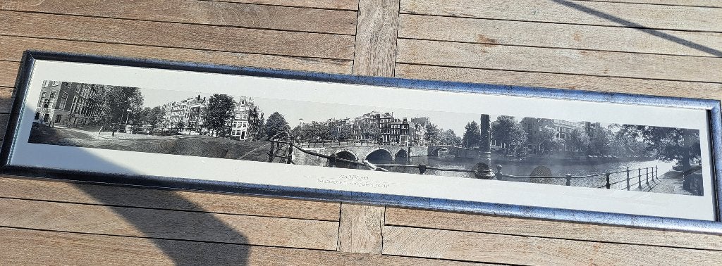 Landscape foto Amsterdamse grachten, Ophalen, 1960 tot 1980, Foto, Zo goed als nieuw