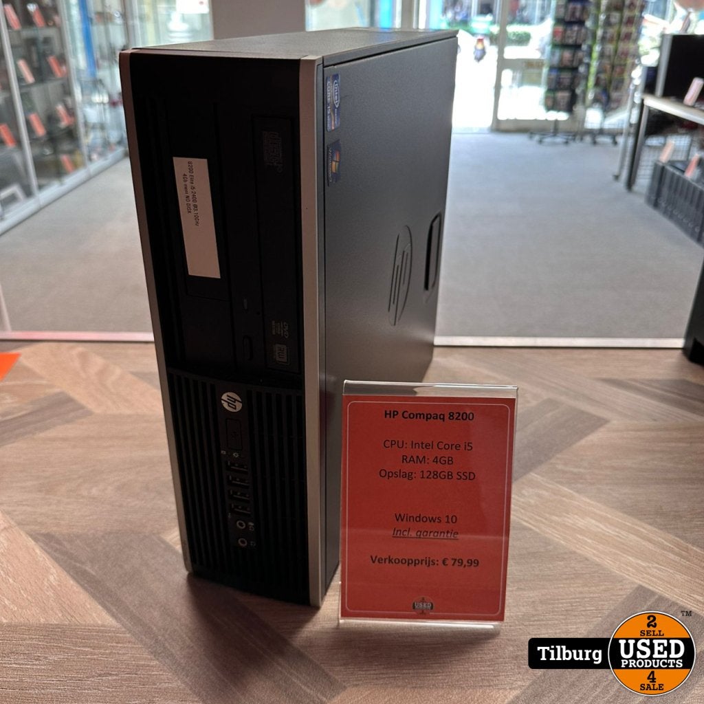 HP Compaq 8200 I5 4GB 128GB SSD | Met garantie, Computers en Software, Desktop Pc's, Flex Ltd., Gebruikt, https://flex.com/contact-us