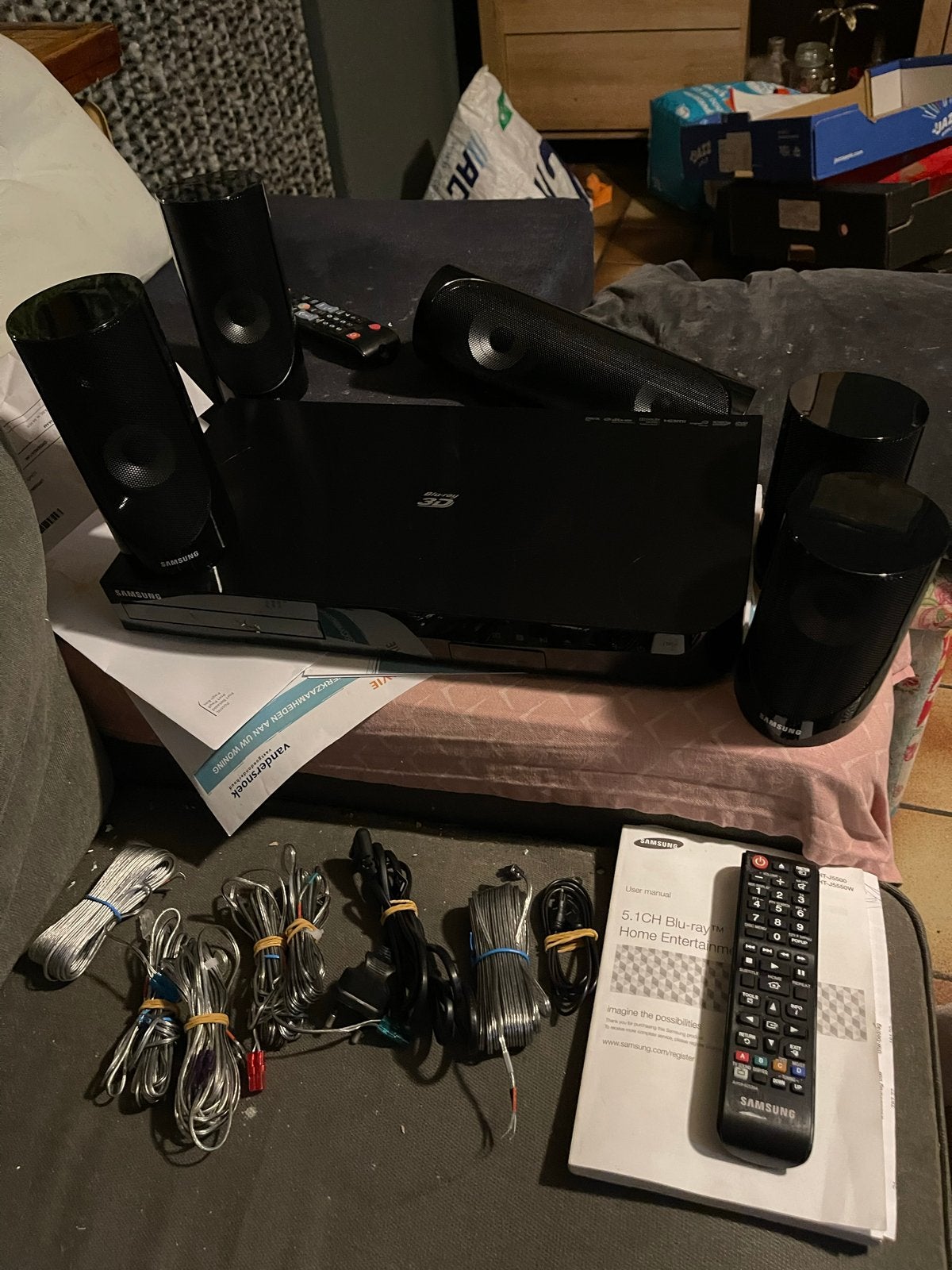 Samsung HT-H5500 Home Cinema Set 5.1 Blu-ray, Ophalen of Verzenden, Gebruikt, 5.1-systeem, Blu-ray-speler