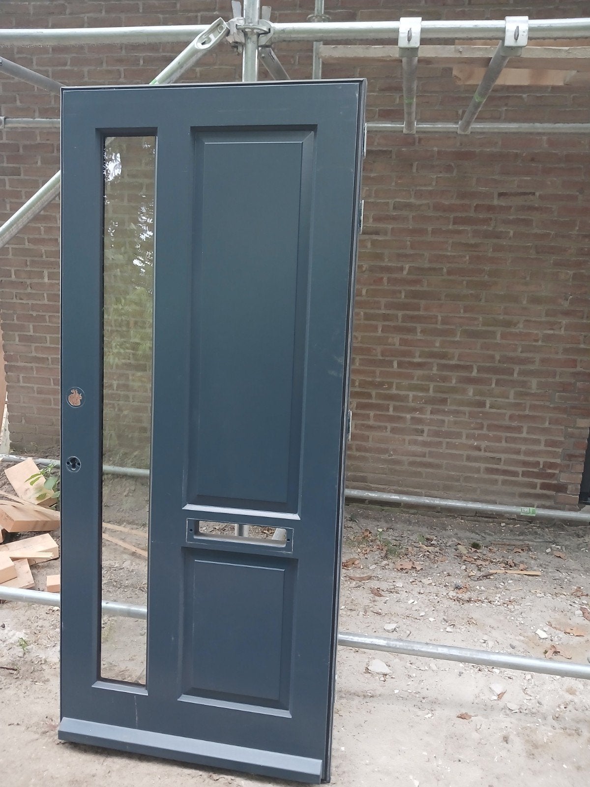 Voordeur/// dubbele glas erin, Doe-het-zelf en Verbouw, Deuren en Horren, Ophalen, Gebruikt, 80 tot 100 cm, Buitendeur