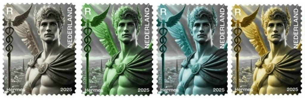 Nederland 2025 Cryptozegels, serie met de 4 kleuren., Verzenden, Na 1940, Postfris