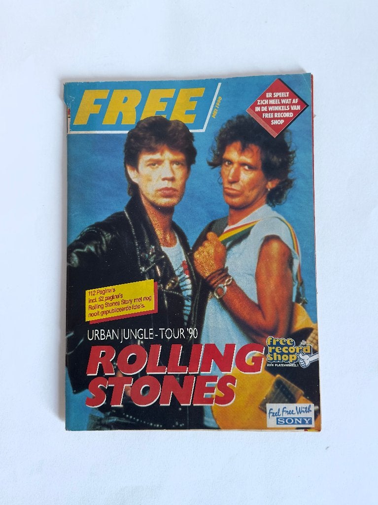 Rolling Stones FREE 1990 52 pagina's over de Stones, Ophalen of Verzenden, Gebruikt, Boek, Tijdschrift of Artikel