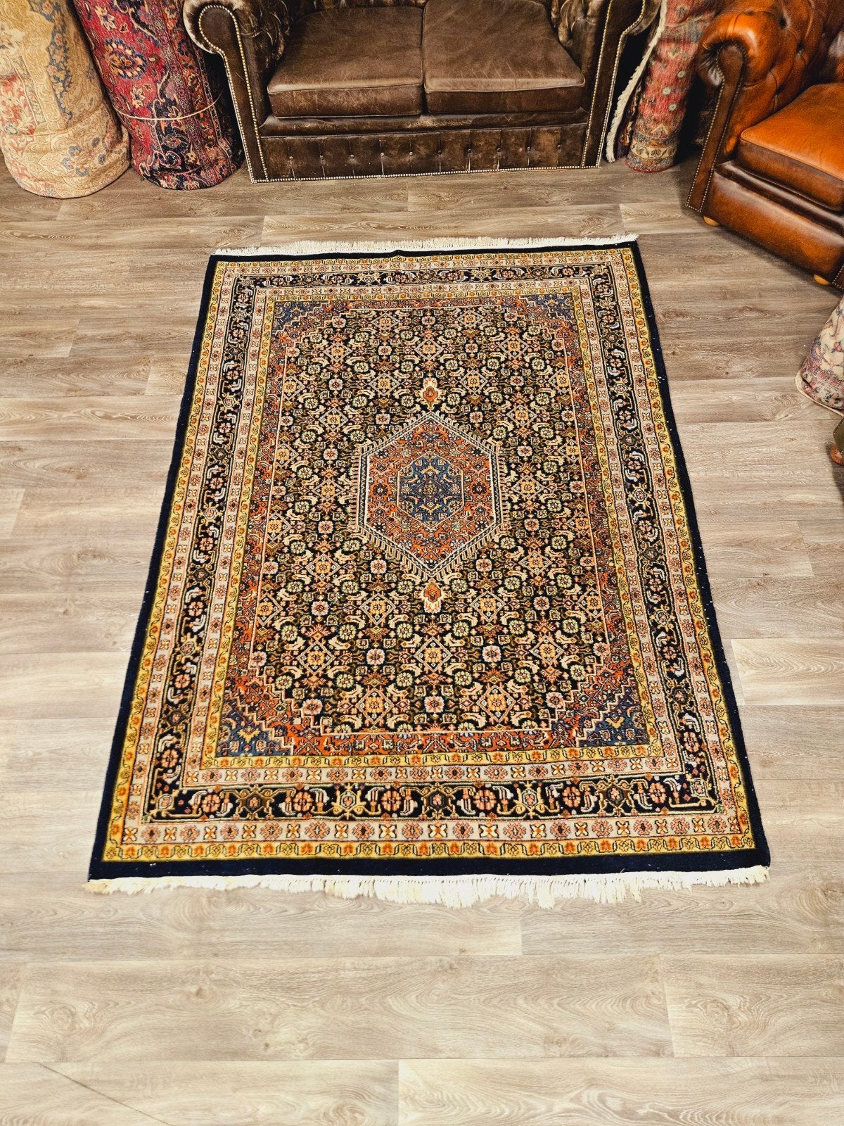 Perzisch Handgeknoopt Bidjar Tapijt. prachtige kleuren, Perzisch, 150 tot 200 cm, 200 cm of meer, Ophalen of Verzenden