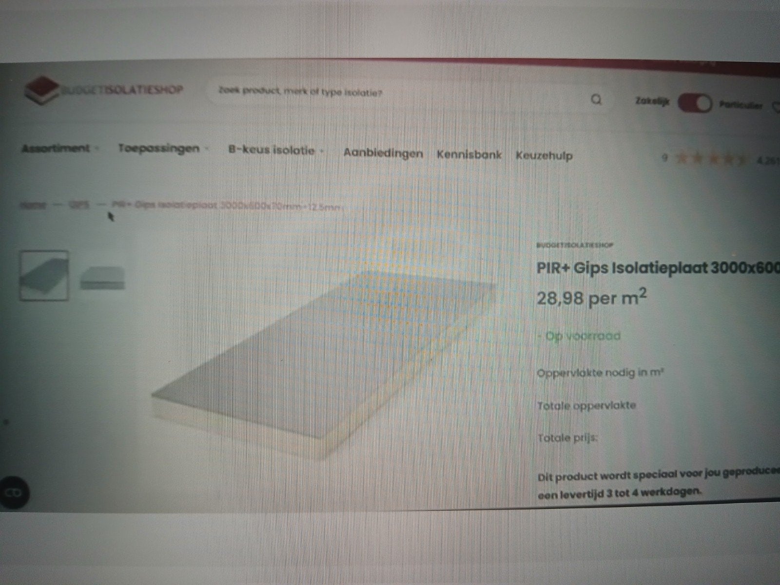 Pir+ gips plaat , pir + fermacel 35m2+ 70mm / 7cm pir, Doe-het-zelf en Verbouw, Isolatie en Afdichting, Ophalen, Dakisolatie, 4 tot 8 cm