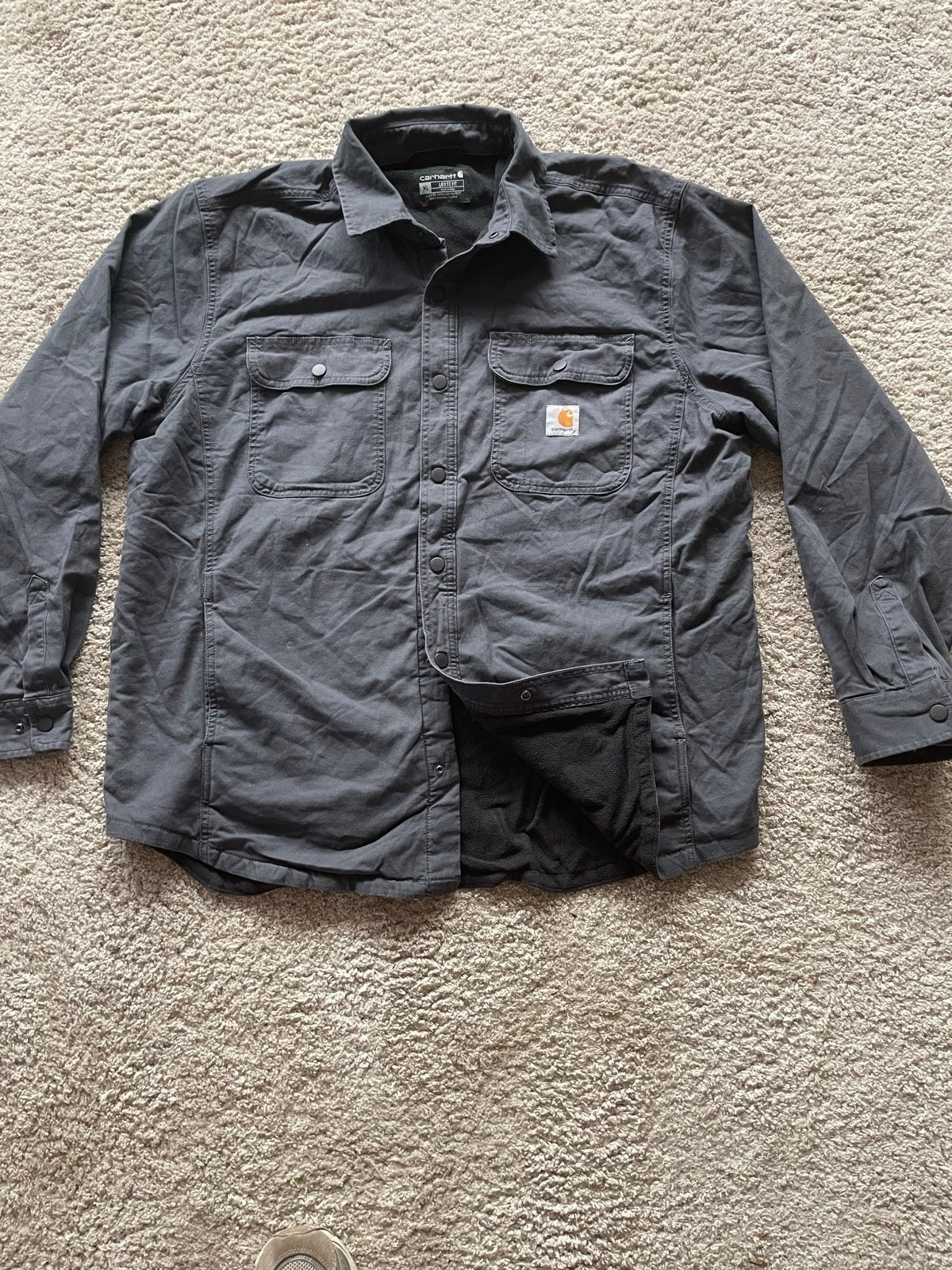 Carhartt Rugged Flex Loose Fit Overhemd Jas XL, Ophalen of Verzenden, Zo goed als nieuw, Maat 56/58 (XL), Grijs