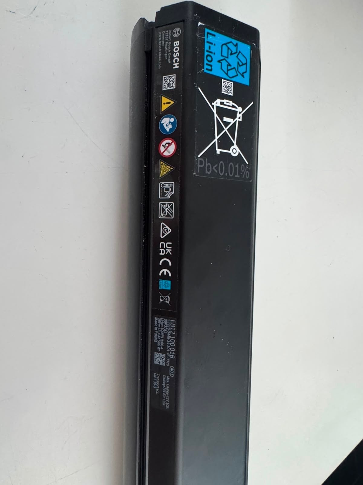 Bosch PowerTube 500 accu voor e-bike, Ophalen of Verzenden, Gebruikt