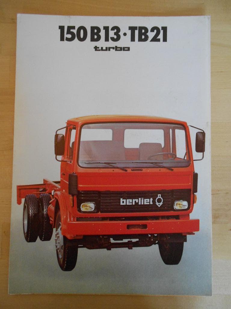 Berliet 150B13 150B13R 150TB21 Brochure ca 1977 Turbo, Berliet, Ophalen of Verzenden, Zo goed als nieuw, Overige merken