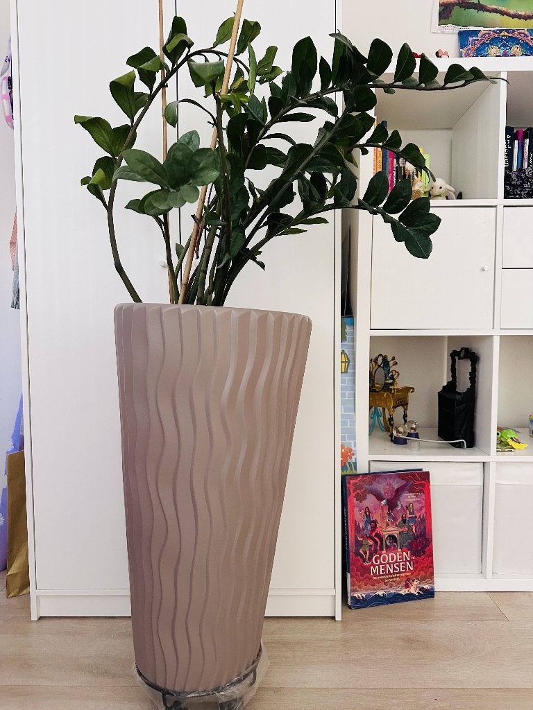 Hoge, mooie, nieuwe plantenpot(80cm )+ met plant, Tuin en Terras, Ophalen, Overige soorten, Volle zon