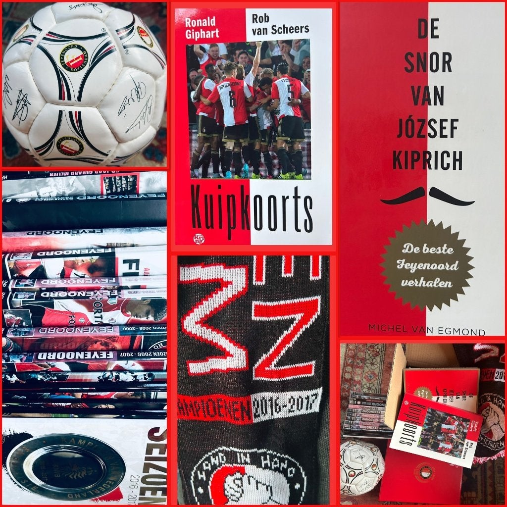 Grote Feyenoord Collectie: DVD's, Boeken, Sjaal, Voetbal, Ophalen, Zo goed als nieuw, Feyenoord, Overige typen