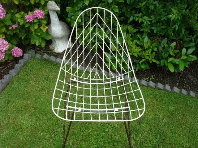 VINTAGE DRAADSTAAL STOELEN CEES BRAAKMAN 1950/52, Ophalen, Gebruikt, Twee, VINTAGE DUTCH DESIGN CEES BRAAKMAN