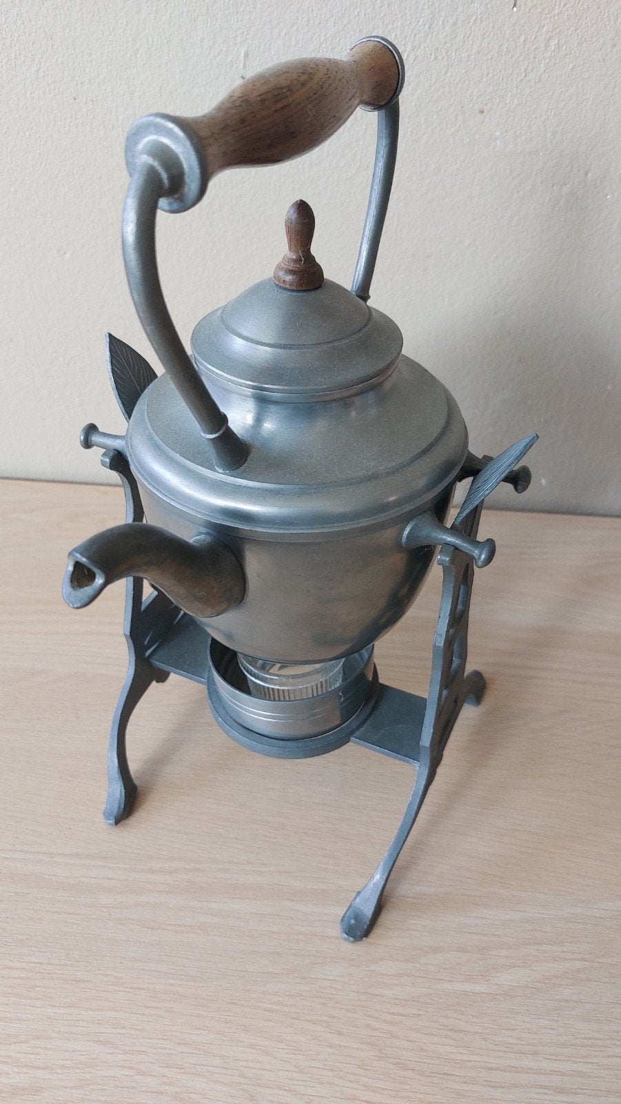 Te koop theepot met wanixlicht., Antiek en Kunst, Antiek | Tin, Ophalen of Verzenden