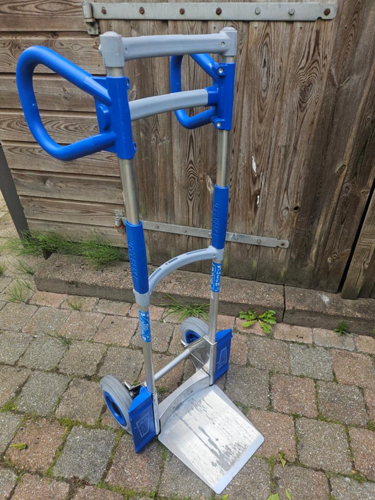 Aluminium professionele inklapbare steekwagen Expresso 110cm, 100 liter of meer, Ophalen of Verzenden, Zo goed als nieuw, Steekwagen