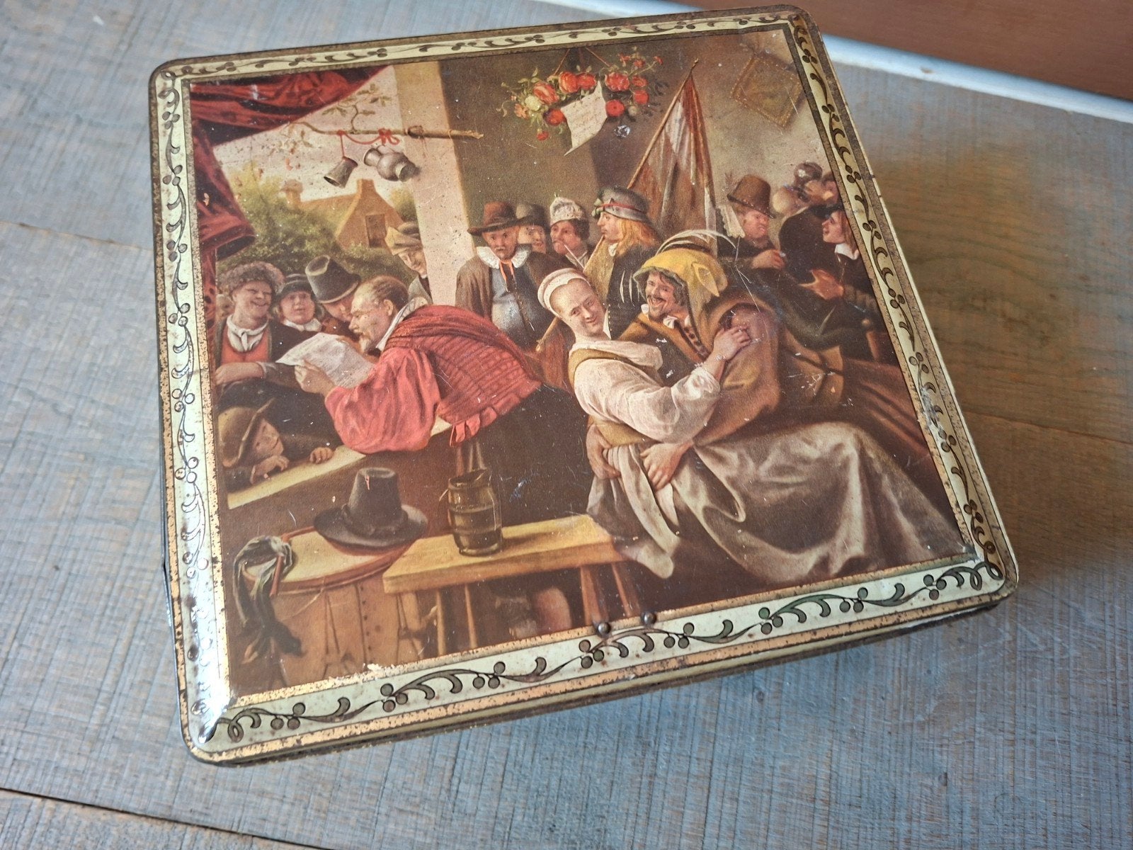 Vintage Lonka blik, Verzamelen, Blikken, Ophalen of Verzenden, Gebruikt, Overige