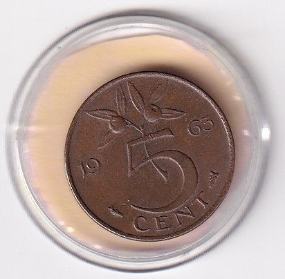 5 Cent 1963 Zeer Fraai, Verzenden, Koningin Juliana, 5 cent, Losse munt
