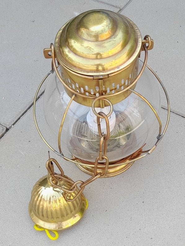 Koperen hanglamp., Antiek en Kunst, Ophalen of Verzenden, Koper