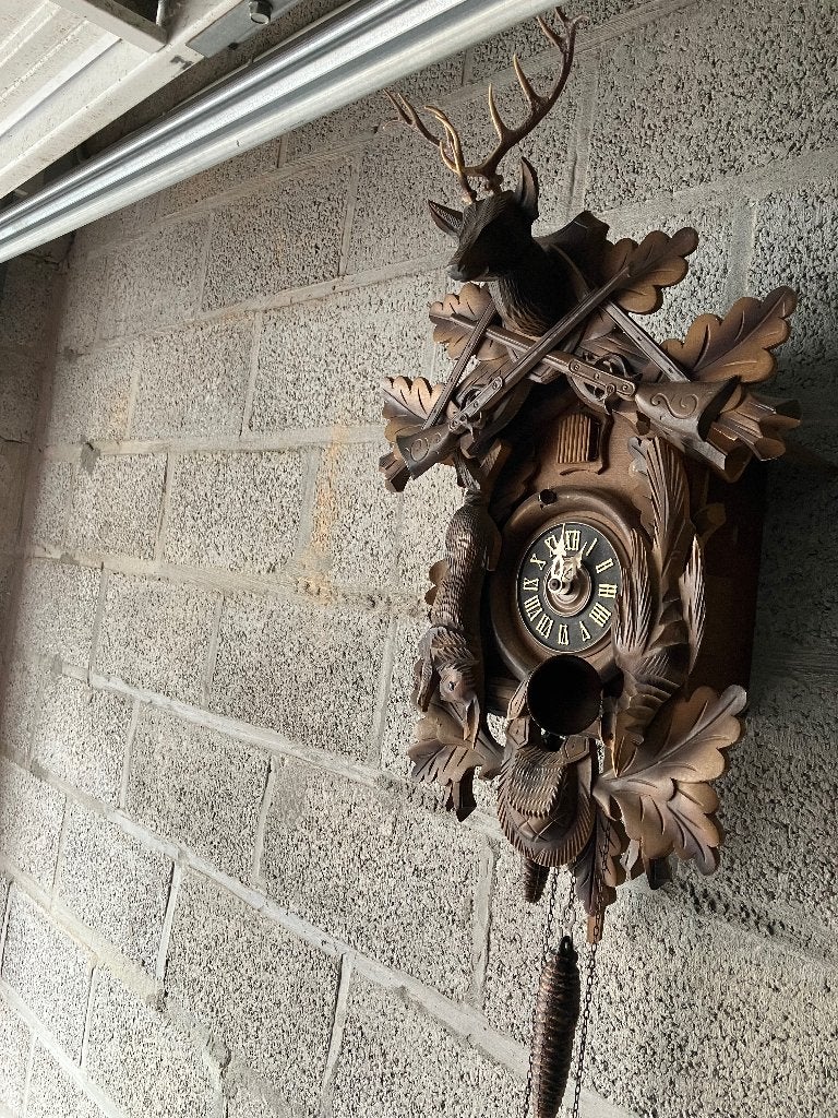 Antieke koekoeksklok, Antiek en Kunst, Antiek | Klokken, Ophalen of Verzenden