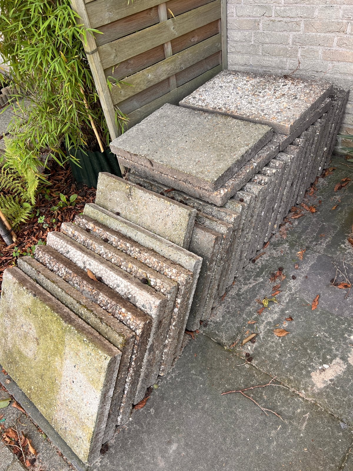 Gratis afhalen grindtegels 60x40, Tuin en Terras, Tegels en Klinkers, Ophalen, Gebruikt, Beton, Terrastegels