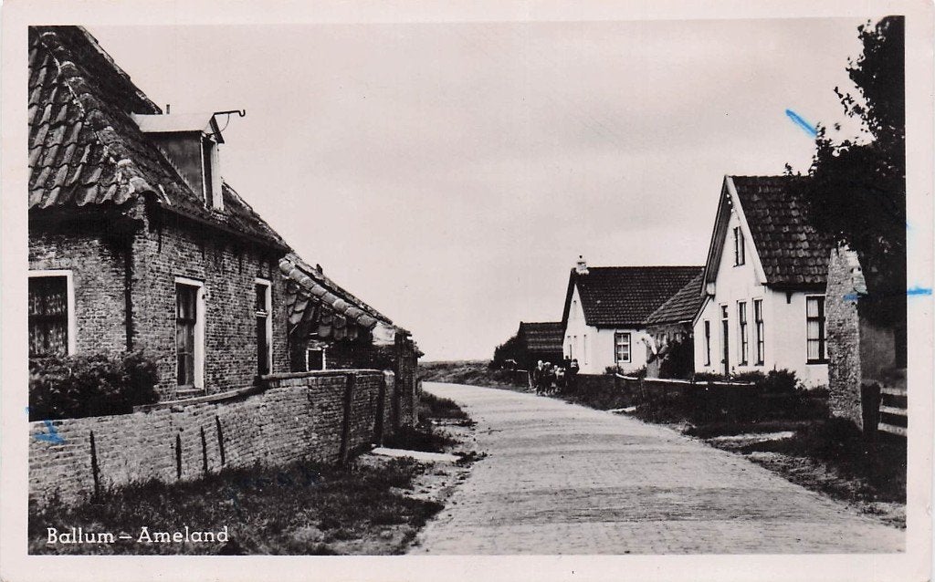 Ameland Ballum - Dorpsgezicht (gel. 1951), Ophalen of Verzenden, 1940 tot 1960, Gelopen, Waddeneilanden