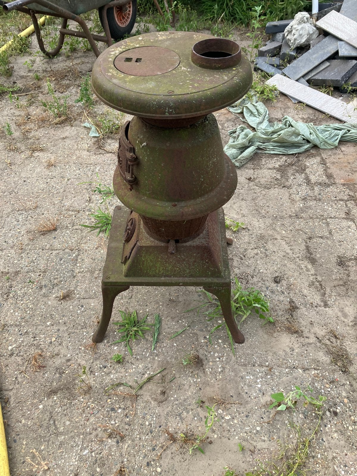 Antieke  chv stove gietijzeren kachel en robuust, Ophalen of Verzenden