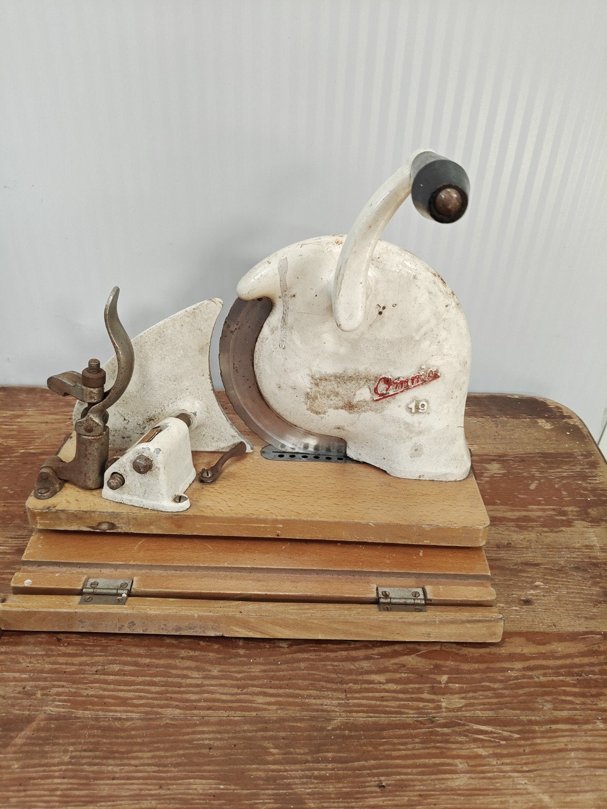 Vintage vleessnijmachine - Omnia 19 oude snijmachine, Ophalen