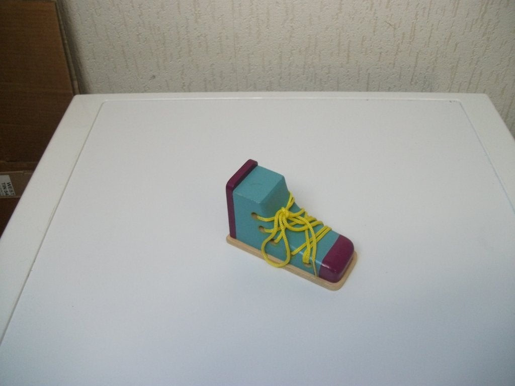 Veterstrik schoentje blauw, Ophalen of Verzenden, Gebruikt